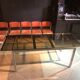 Rectangular table by Milo Baughman and 6 chairs