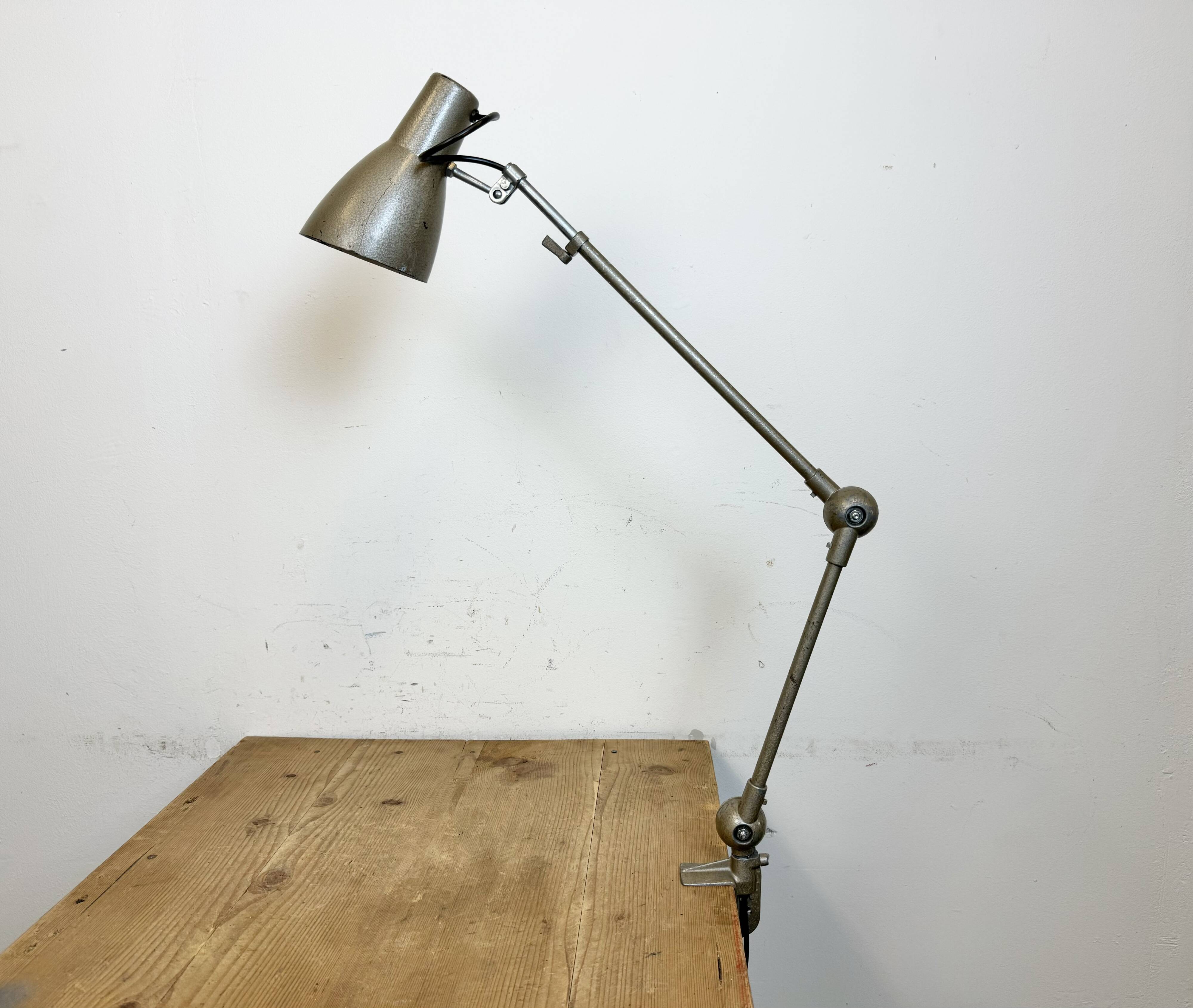 Vintage Grey French Adjustable Table Lamp, 1960s