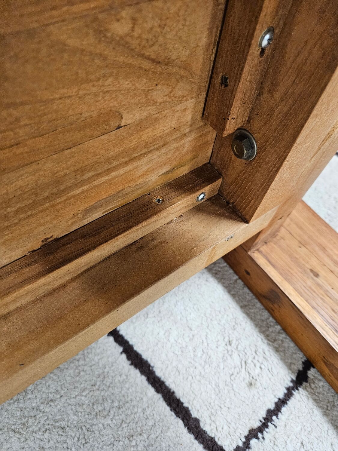 Vintage solid wood mortise and tenon coffee table
