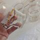 frosted glasses with golden trim, 1950s-60s