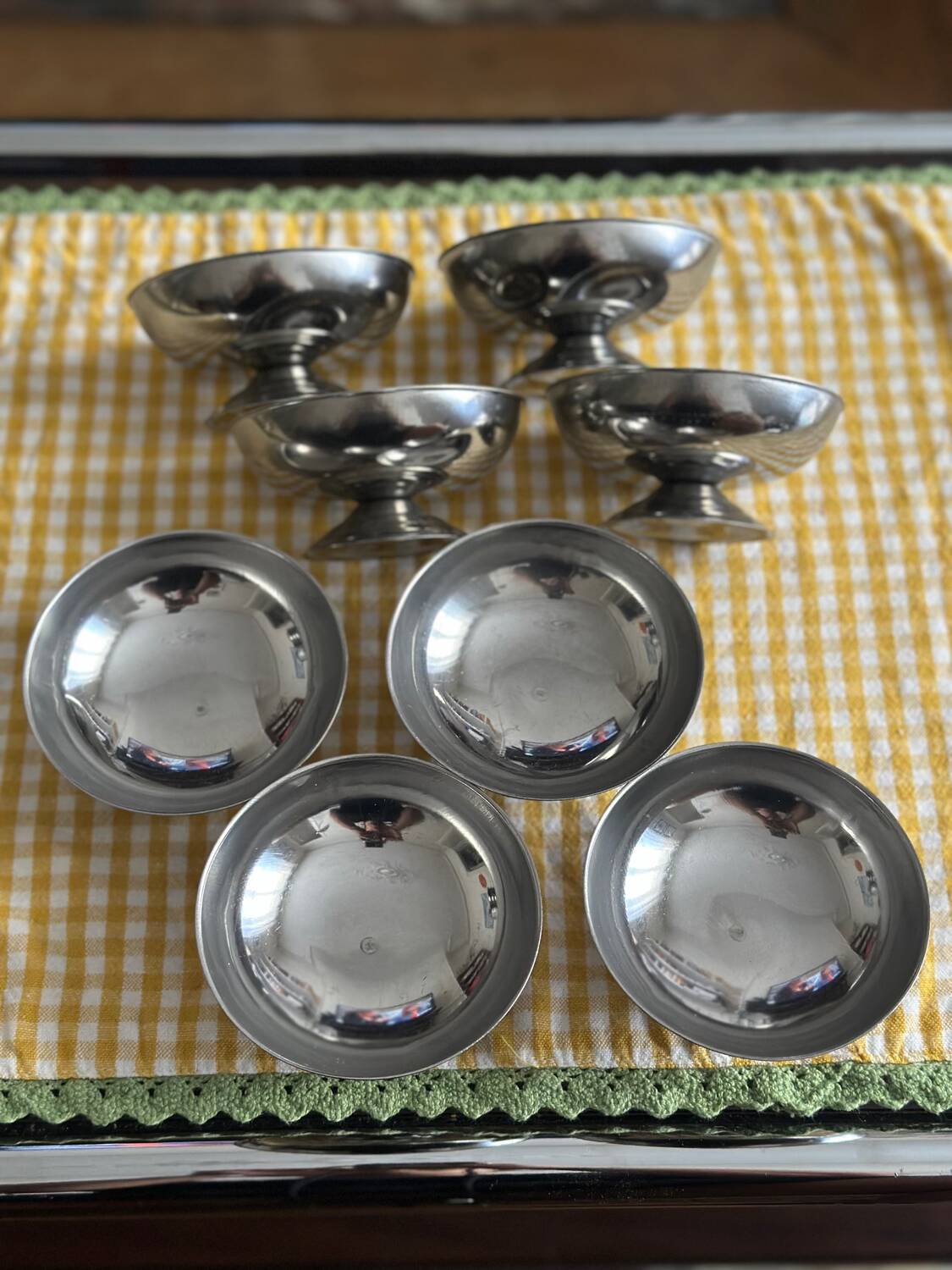 Coupes à glace inox vintage