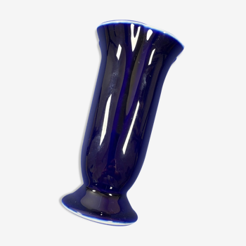 Blue vase in Limoges porcelain
