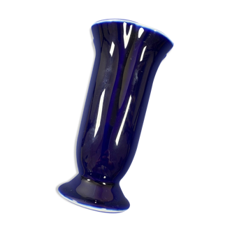 Blue vase in Limoges porcelain