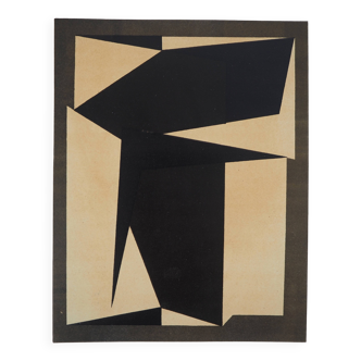 Victor vasarely: project for a tapestry - lithograph