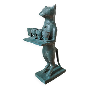 Bougeoir ancien chat