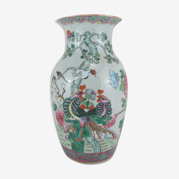 ancient Chinese vase pink family late 19th early 20th century