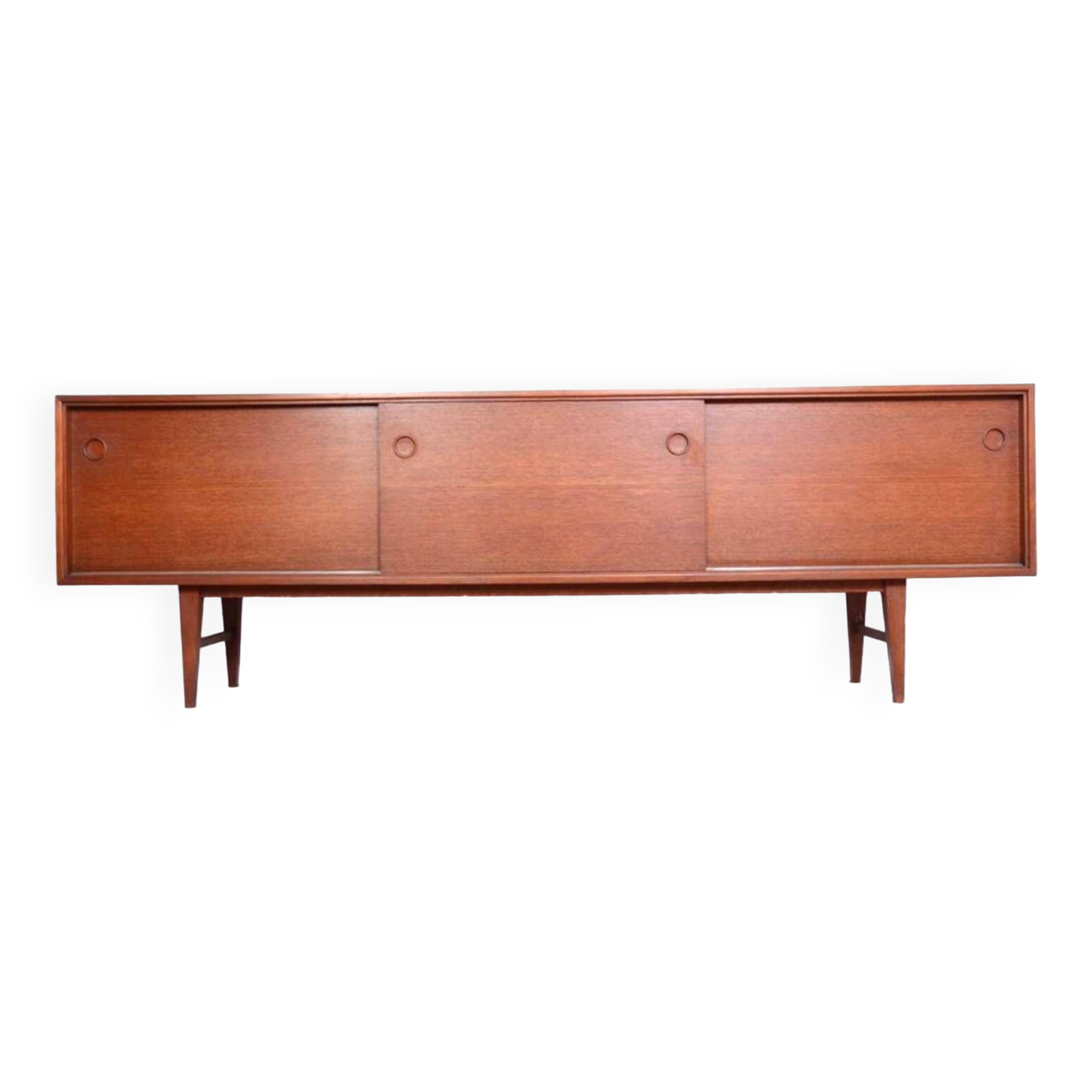 Scandinavian vintage teak sideboard, length 3m