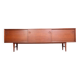 Vintage Scandinavian teak sideboard, 3m long.