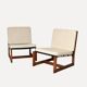 A pair of armchairs, France, 1960s.