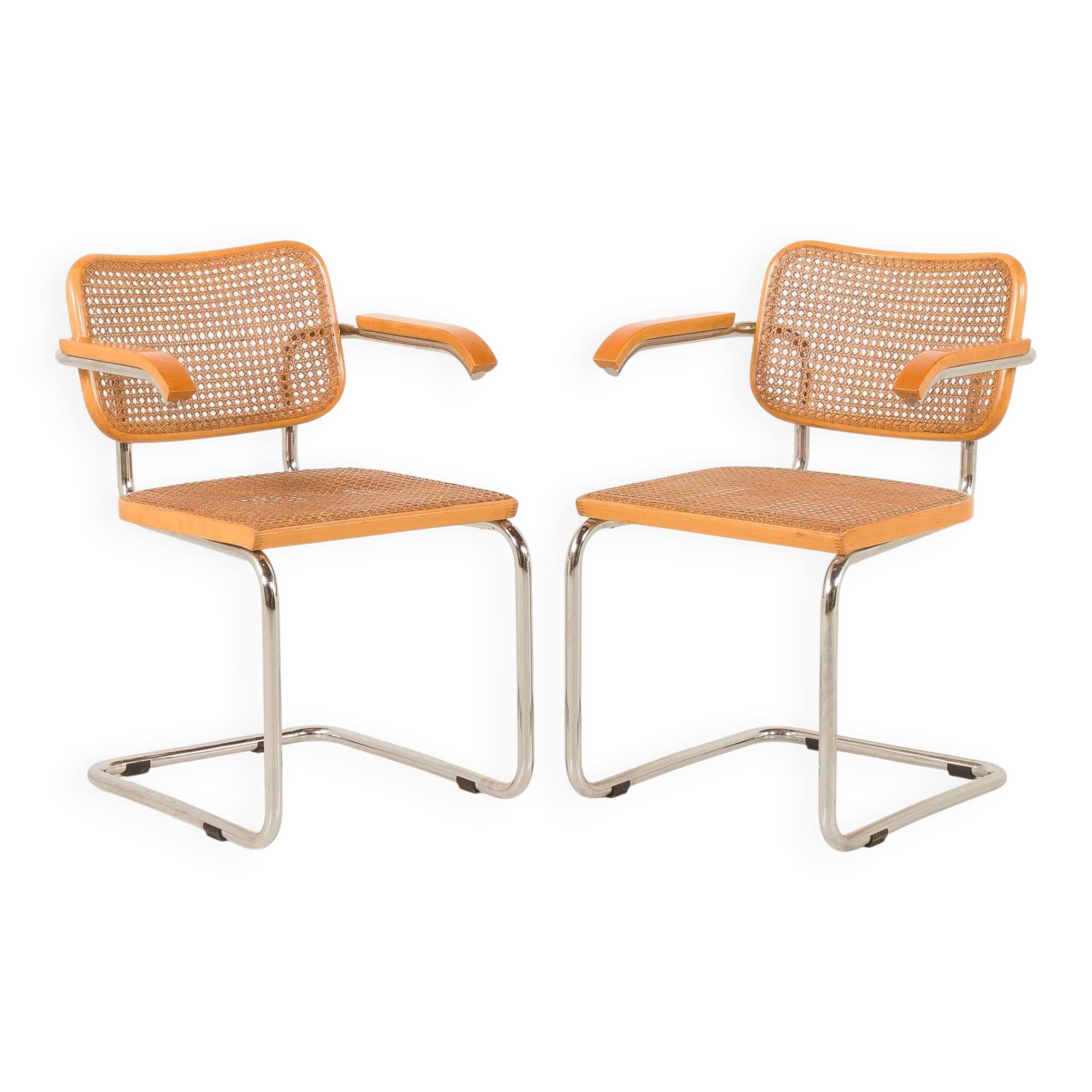 Pair of Italian vintage Ceska chairs by Gavina, 1960s