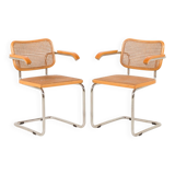 Pair of Italian vintage Ceska chairs by Gavina, 1960s