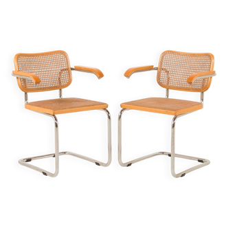 Pair of Italian vintage Ceska chairs by Gavina, 1960s