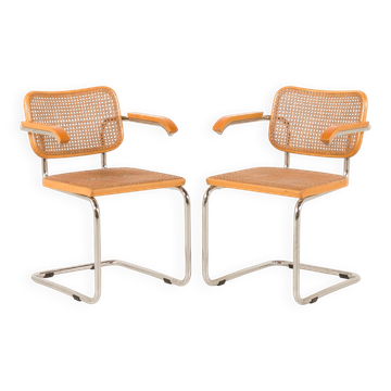 Pair of Italian vintage Ceska chairs by Gavina, 1960s
