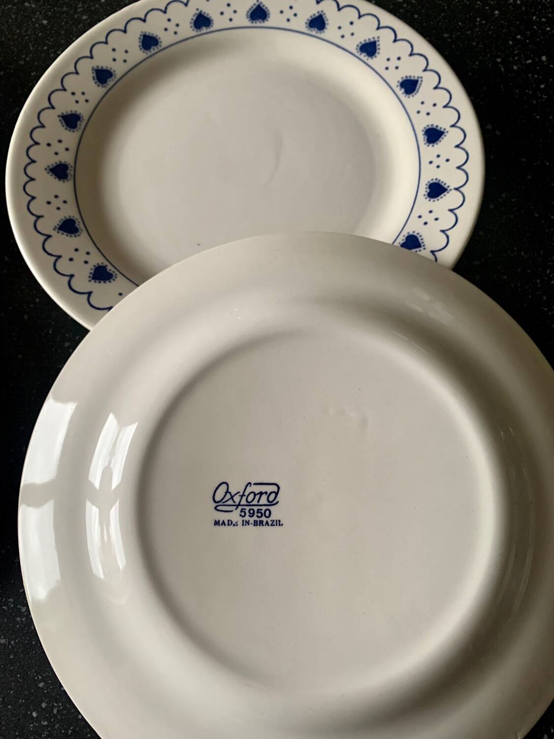 Oxford dessert plates Made in Brazil