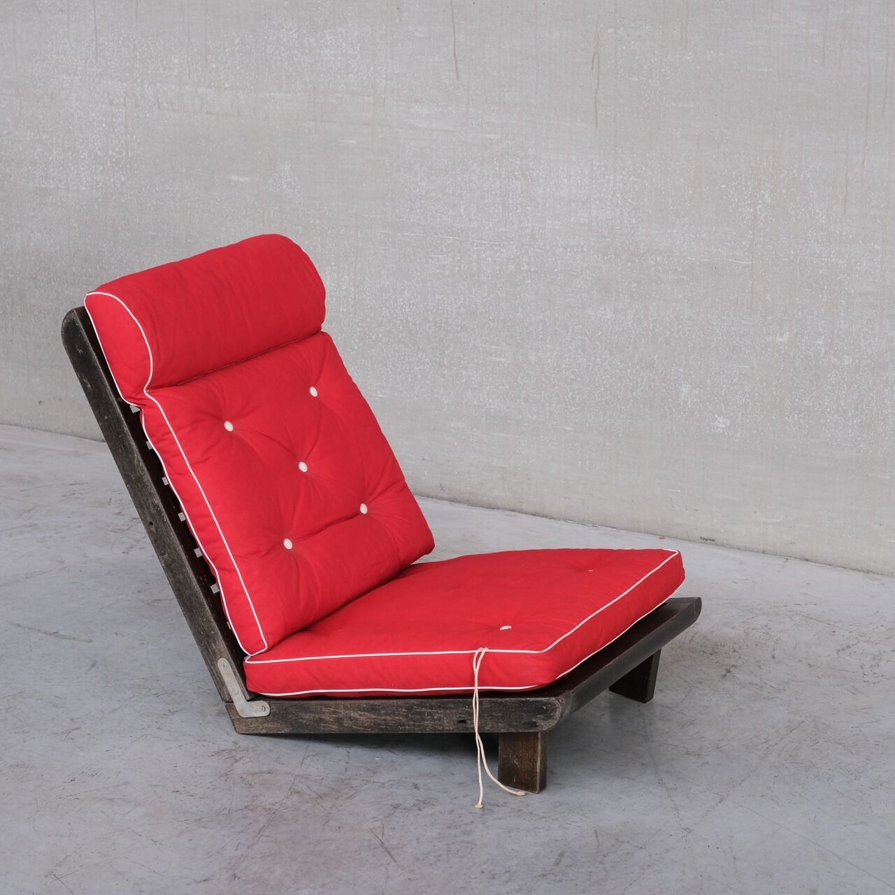 French alpine low mid-century lounge chair