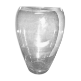 Vintage blown glass shell vase 30cm