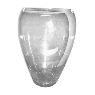 Vintage blown glass shell vase 30cm