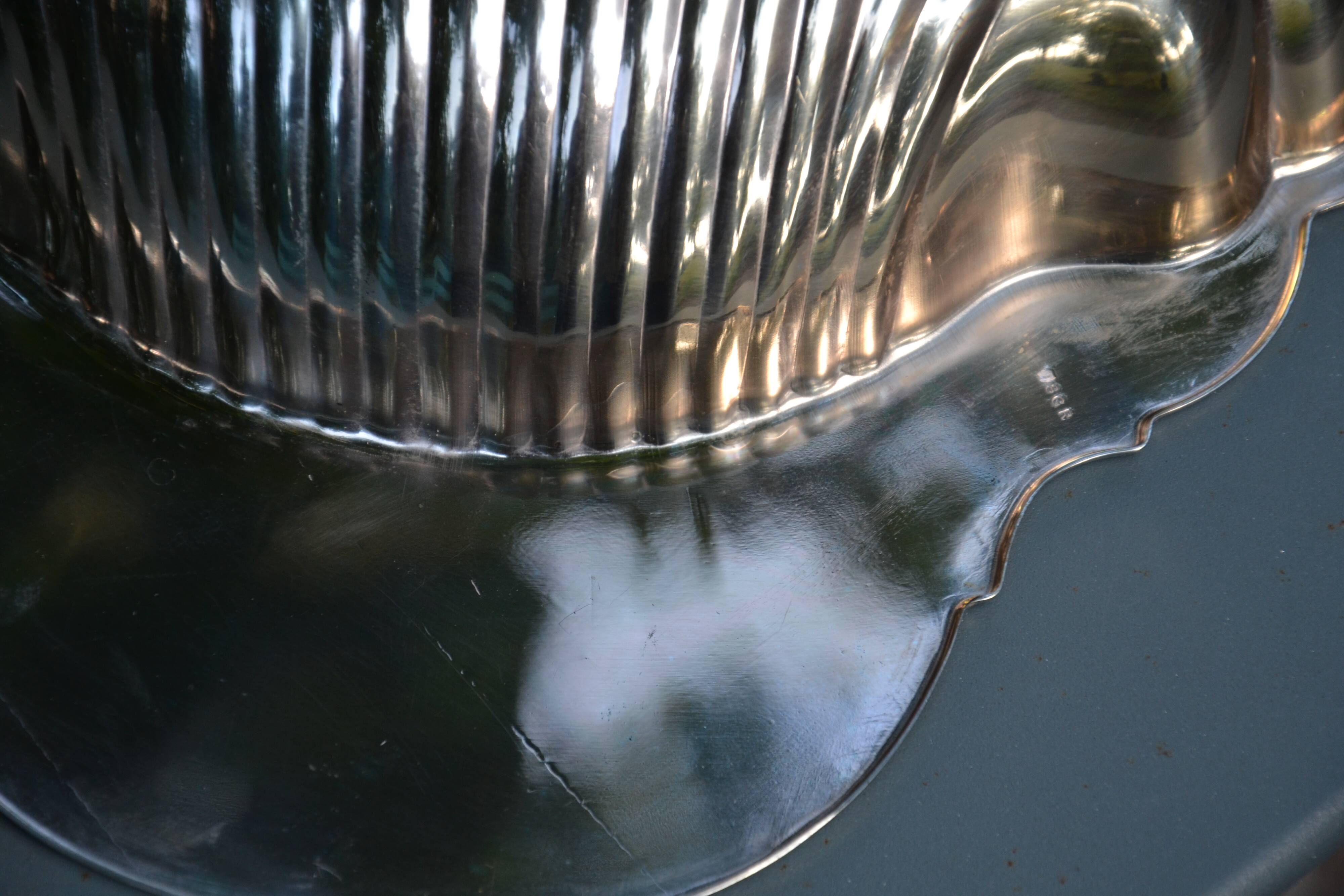 Silver-plated shell-shaped bowl/dish/vegetable dish