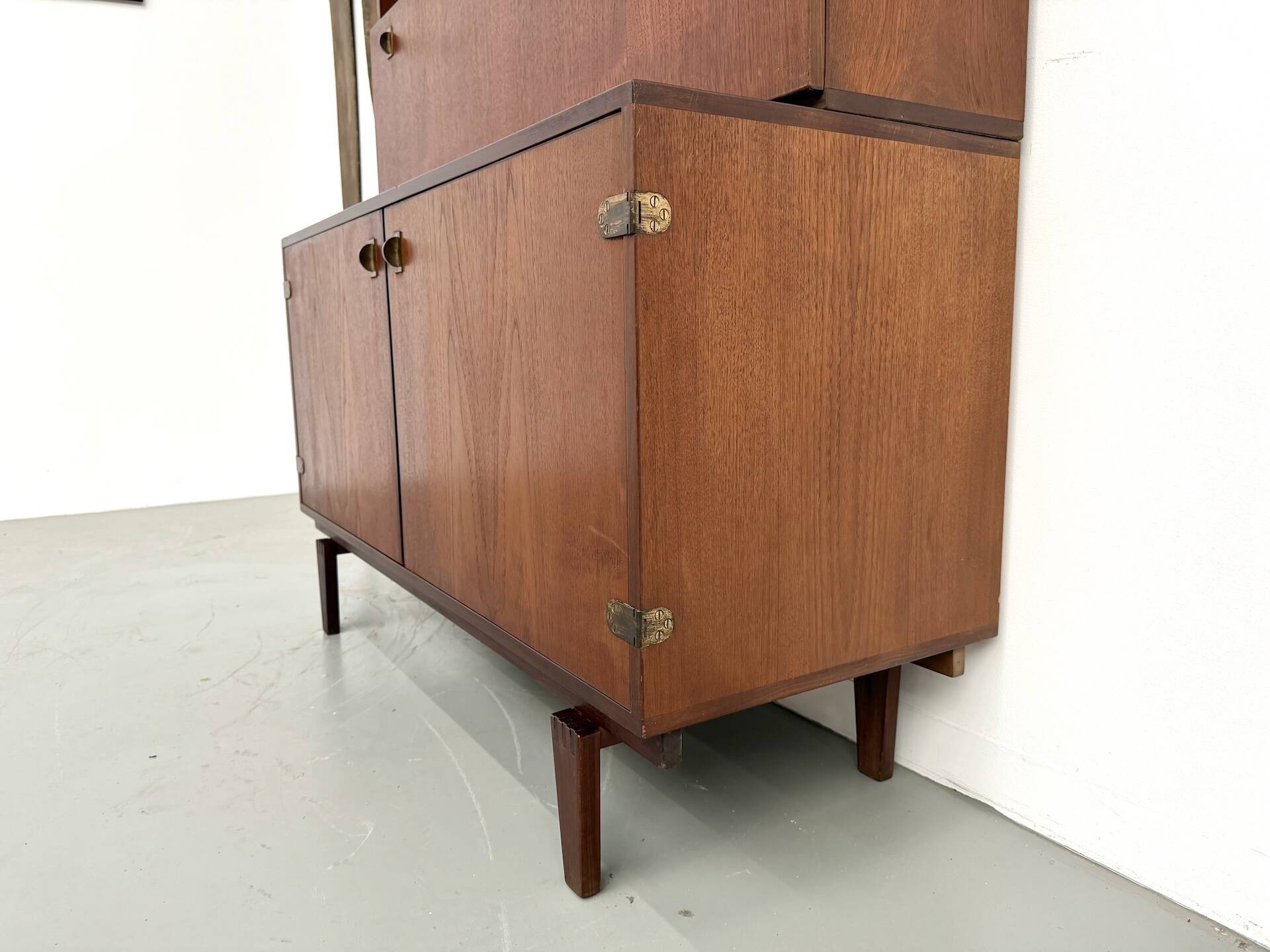 Teak and brass bookshelf designed by Peter Løvig Nielsen, CI.