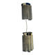 Set of two wall sconces in Murano glass and chromed metal, Italian Decorative