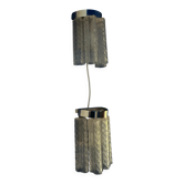 Set of two wall sconces in Murano glass and chromed metal, Italian Decorative