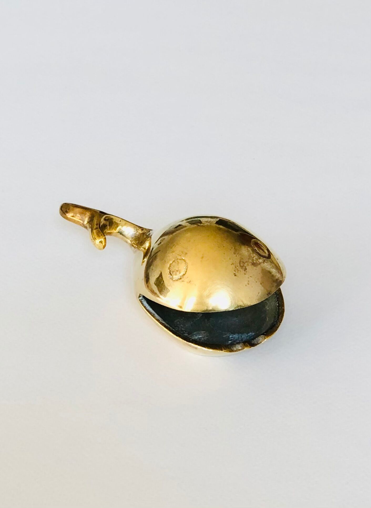 Brass whale ashtray