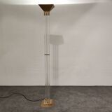Vintage Brass and Lucite Floor Lamp, 1970s