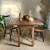 Vintage solid oak drop leaf farmhouse table