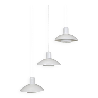 Set of 3 "Type 728" pendant lamps by E.S. Horn (Aalestrup) / 1980s / Danish modern design