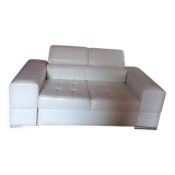 White leather sofa