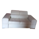 White leather sofa