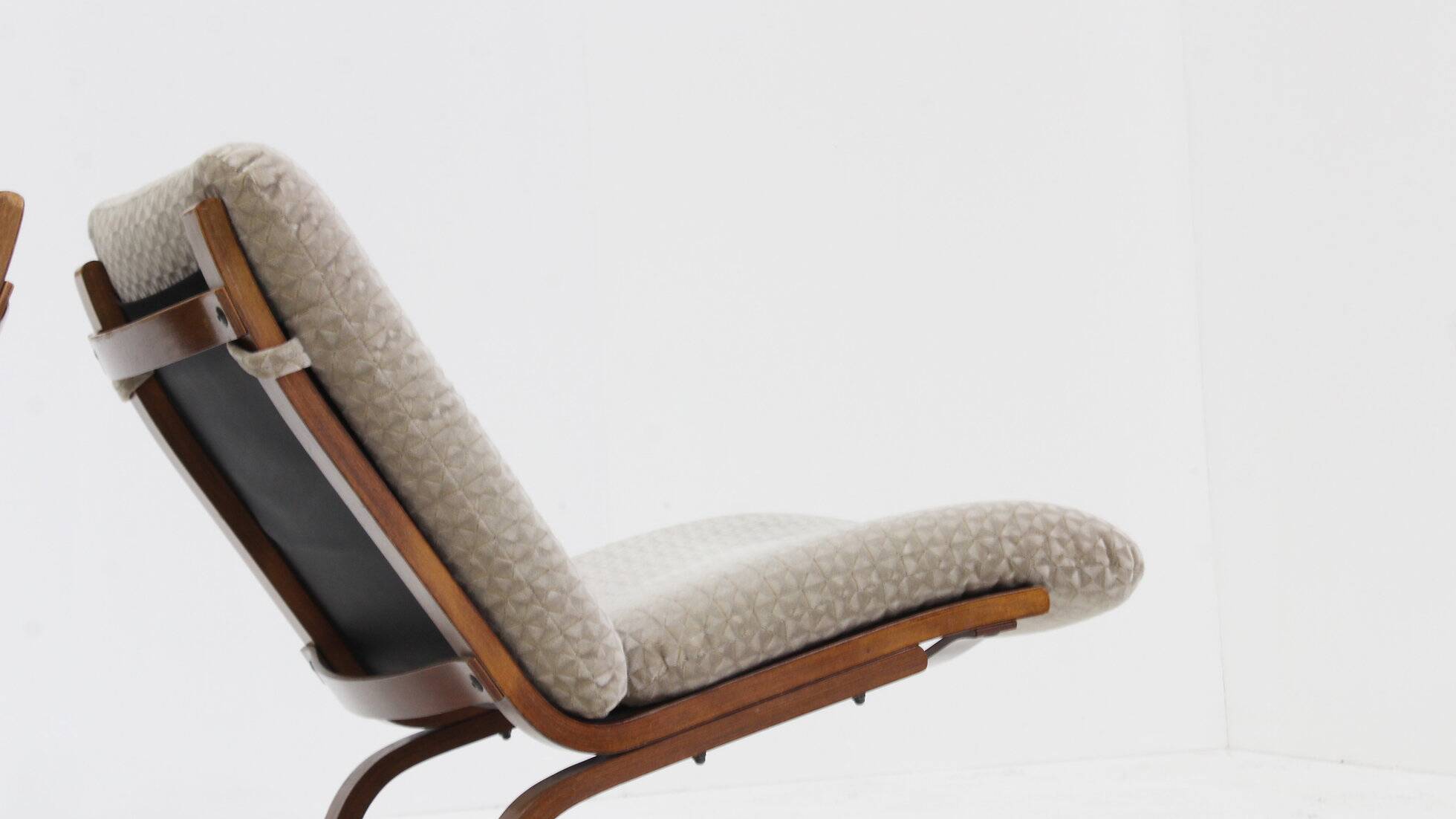 Ensemble de 2 fauteuils vintage style années 60