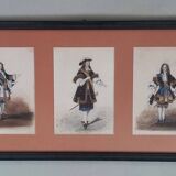 Fashion sketch triptych
