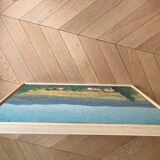 Blue and yellow hills, oil on canvas signed