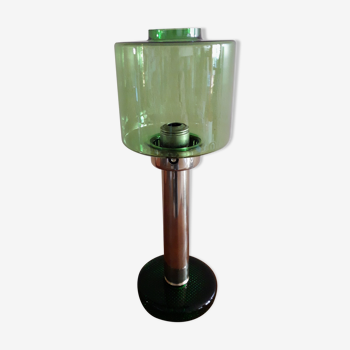 Bougeoir laiton et verre vert ,Hans Agne Jakobsson , Suéde 1960