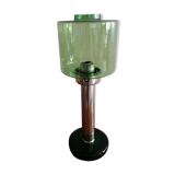 Bougeoir laiton et verre vert ,Hans Agne Jakobsson , Suéde 1960