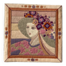 Vintage tapestry portrait of a woman