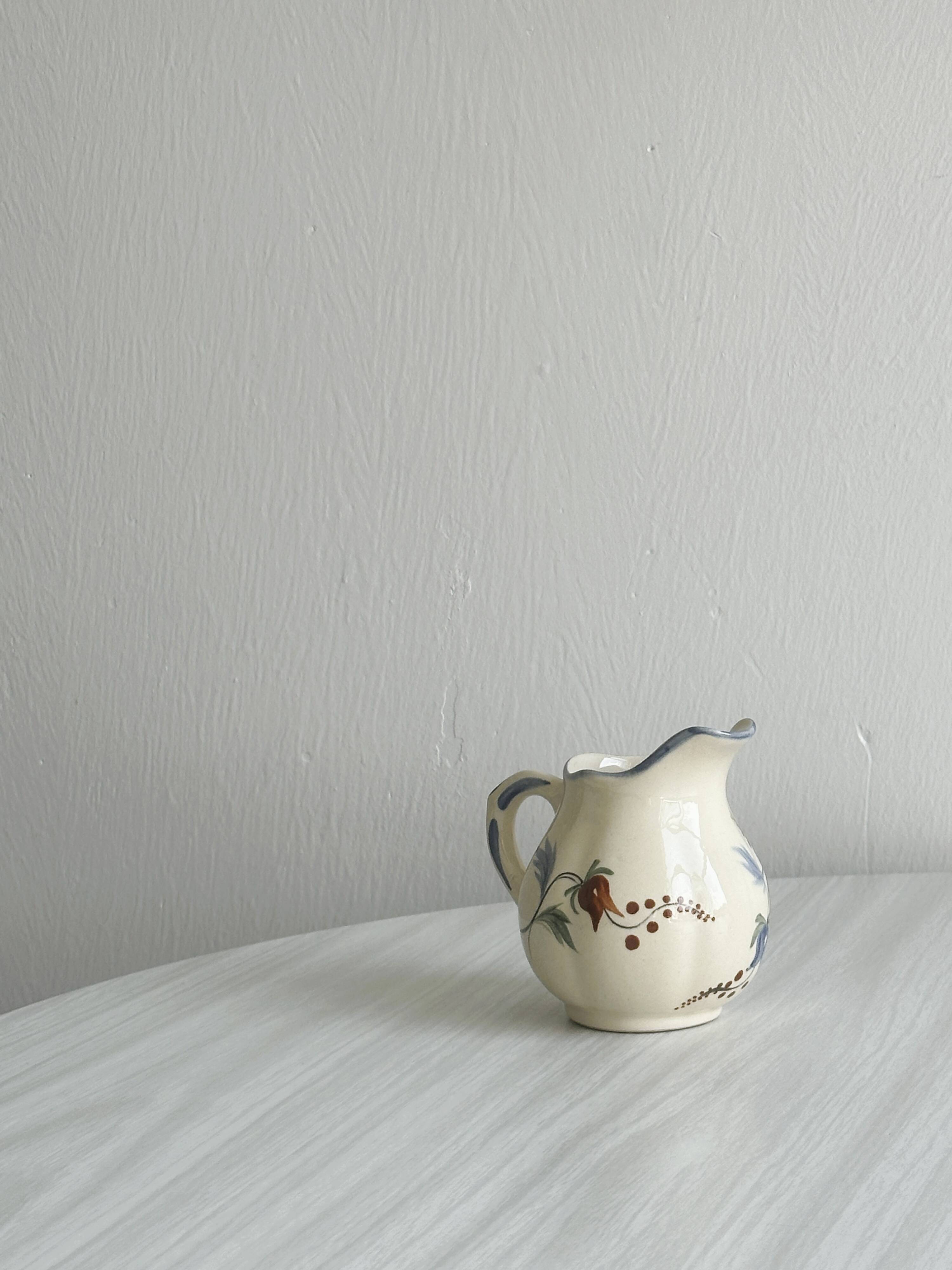 Saucière en céramique, pot à lait peint à la main