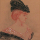 The lady in the Hat Sanguine, pencil and chalk