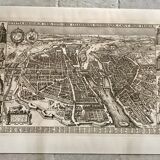 Old map of Paris 100X72