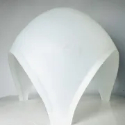 Frosted Glass 'Coque' Table Lamp By Elio Martinelli For Martinelli Luce, Italy, 1970S