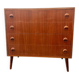 Scandinavian chest of drawers with compass feet