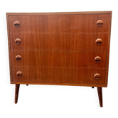 Scandinavian chest of drawers with compass feet