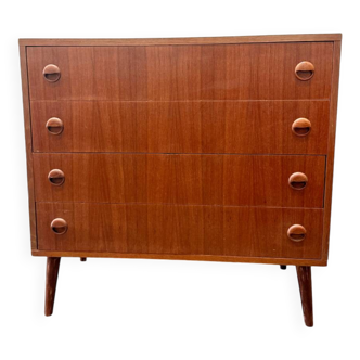 Scandinavian chest of drawers with compass feet