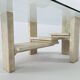 Travertine coffee table by Willy Ballez