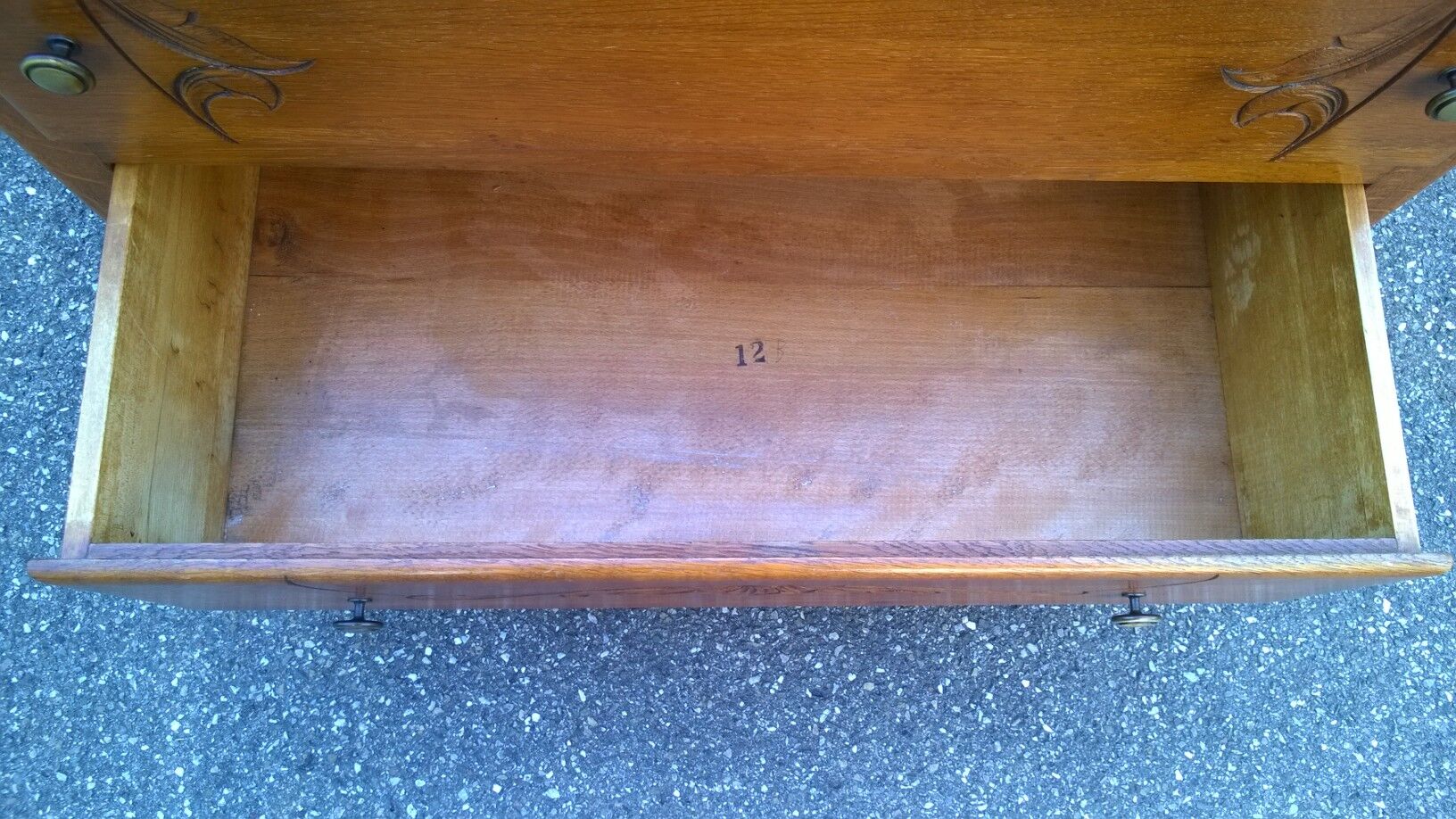 Art Deco dresser gilded oak france 1940