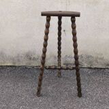 Solid wood tripod stool 1950