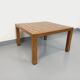 Vintage square coffee table in oak wood and ceramic from the 60s and 70s