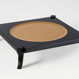Handcrafted square tray in solid greek walnut