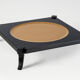 Handcrafted square tray in solid greek walnut